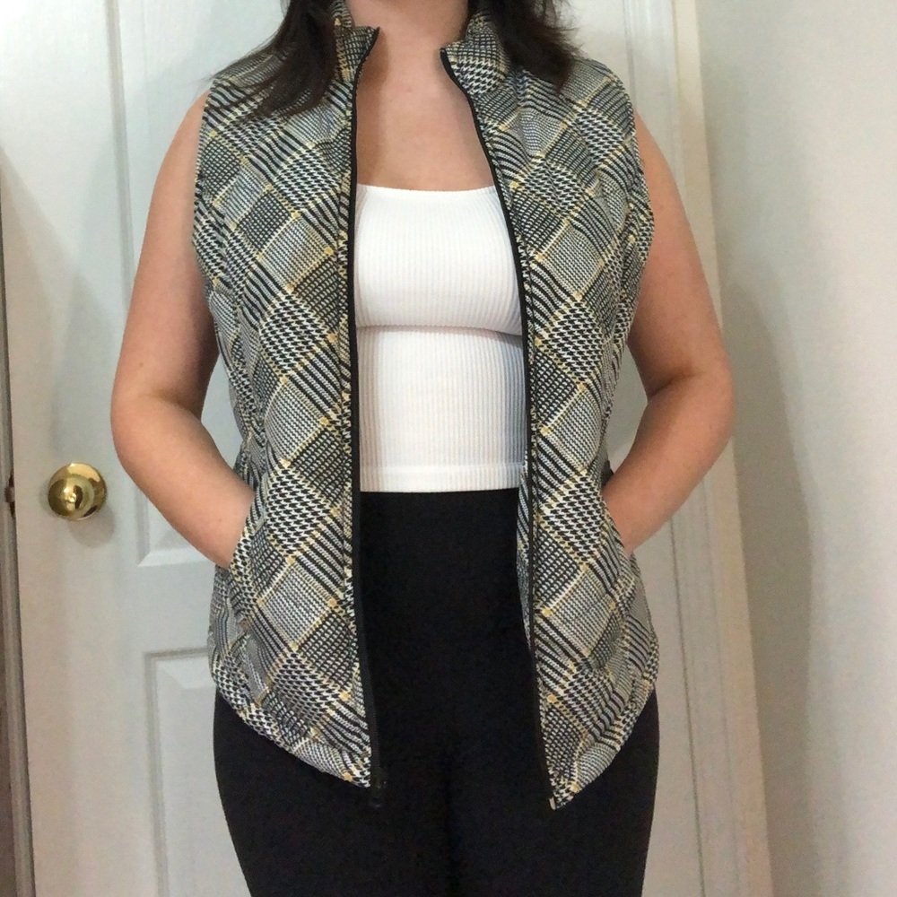 Plaid fall / winter vest
